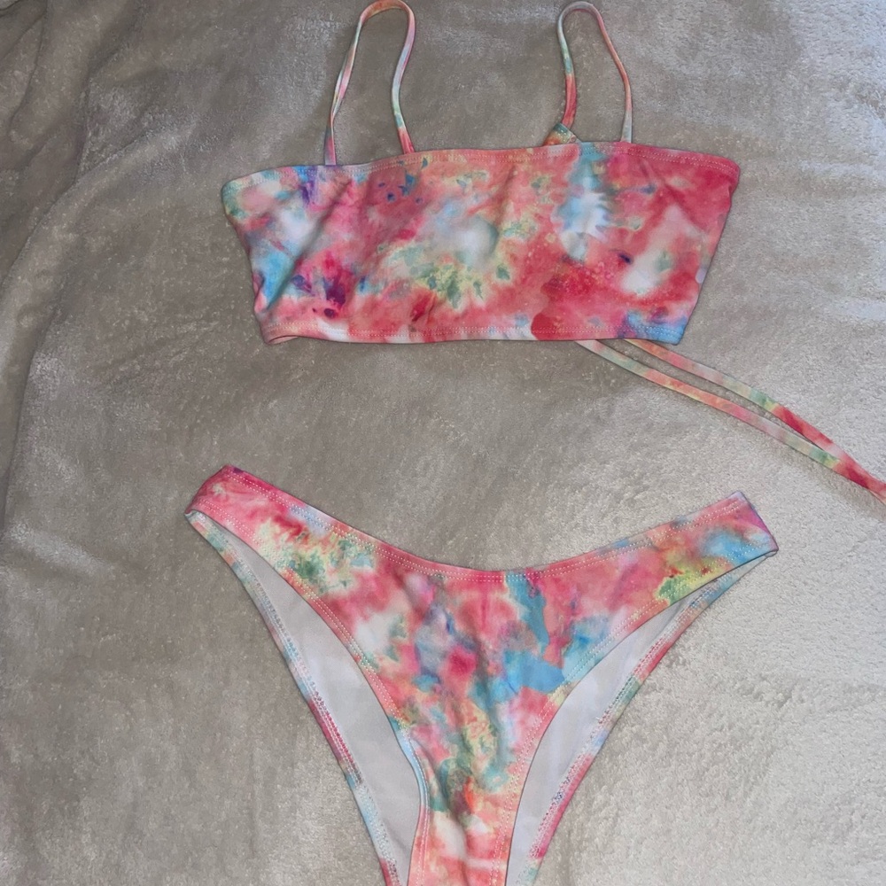 SHEIN Multicolor Tie-Dye Bikini